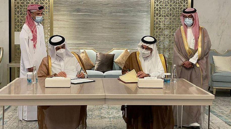 توقيع البروتوكول المعدل لمحضر إنشاء مجلس التنسيق السعودي القطري
