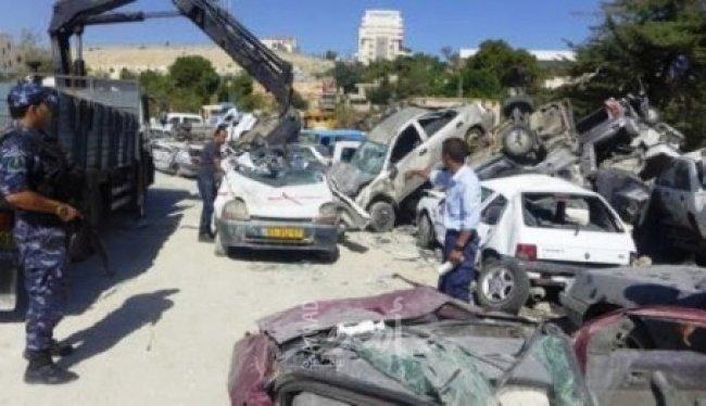 إتلاف 107 مركبة غير قانونية في قلقيلية