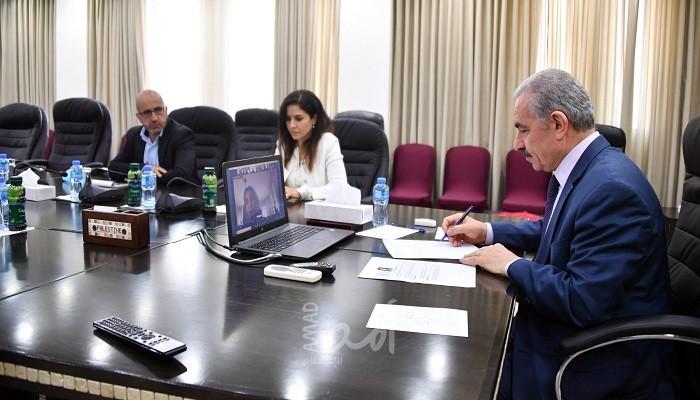 أشتية يدعو دول الاتحاد الأوروبي للاعتراف بدولة فلسطين لمواجهة مخططات الضم
