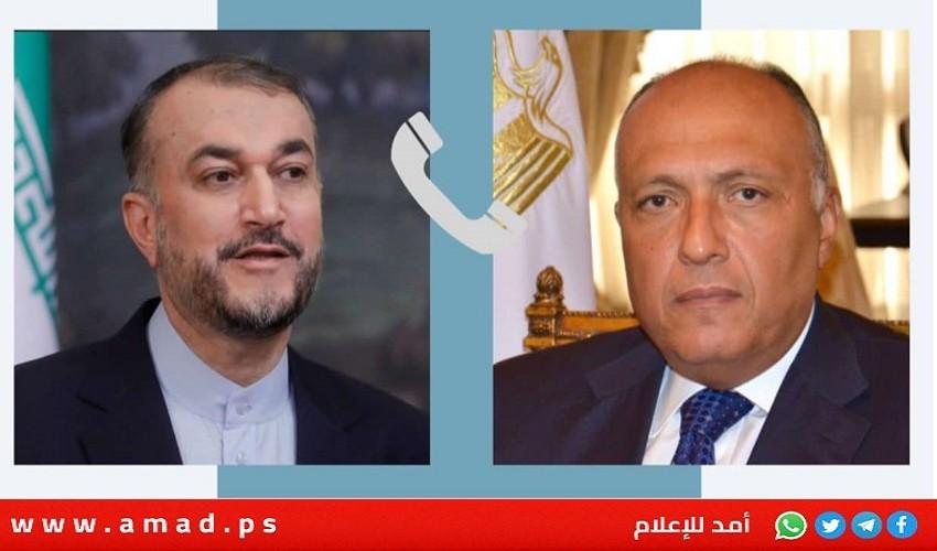 سامح شكري يتلقى اتصالاً من وزير خارجية إيران..واللهيان يشكر مصر