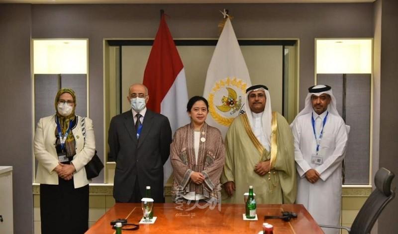العسومي يبحث مع رئيسة برلمان إندونيسيا تنظيم منتديات برلمانية داعمة لقضايا الدول العربية والإسلامية