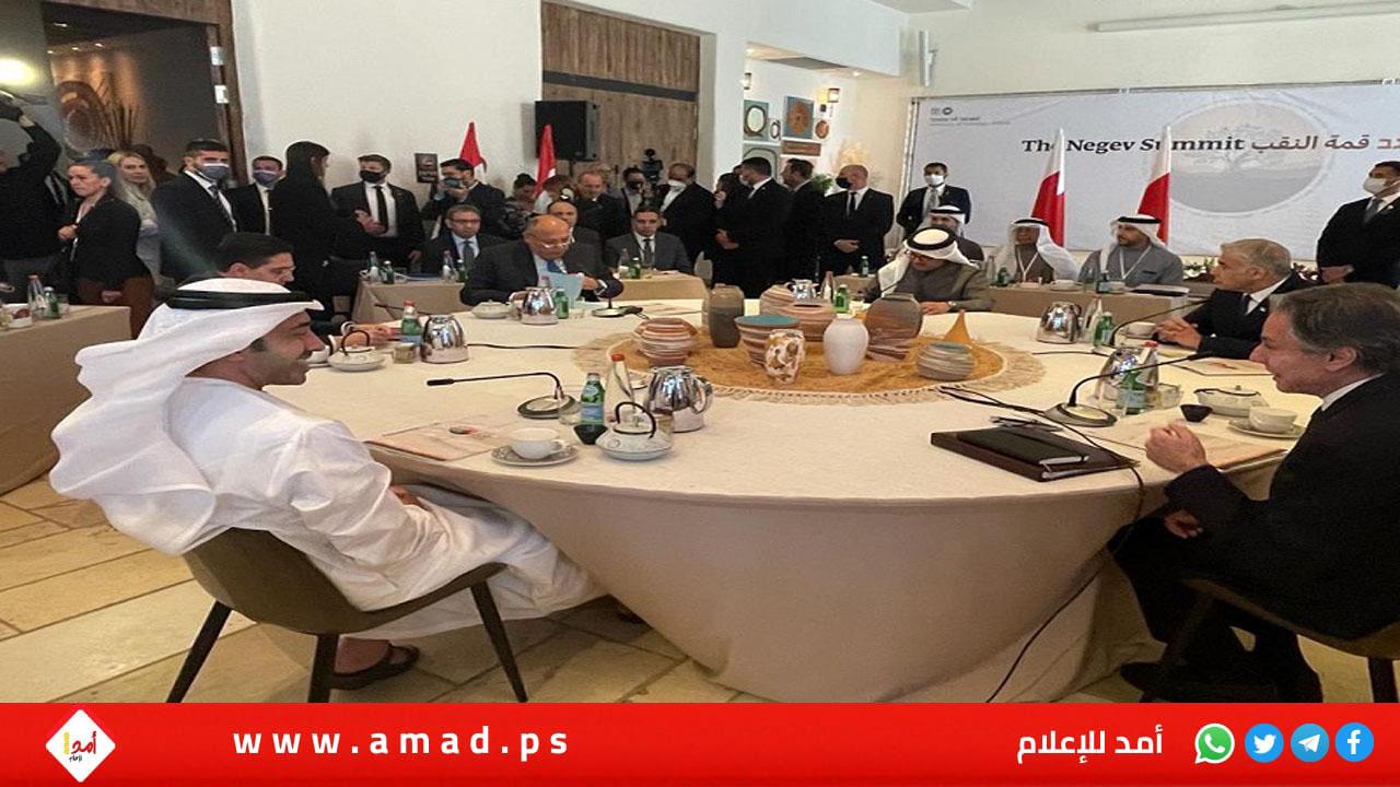 اختتام "قمة النقب" الوزارية دون بيان مشترك..بيلنكن والوزراء العرب أكدوا أهمية "حل الدولتين"
