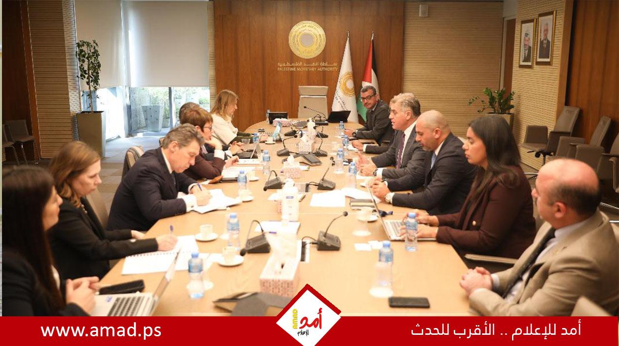 محافظ سلطة النقد يبحث مع رئيسة البنك الأوروبي سبل دعم القطاع المصرفي الفلسطيني