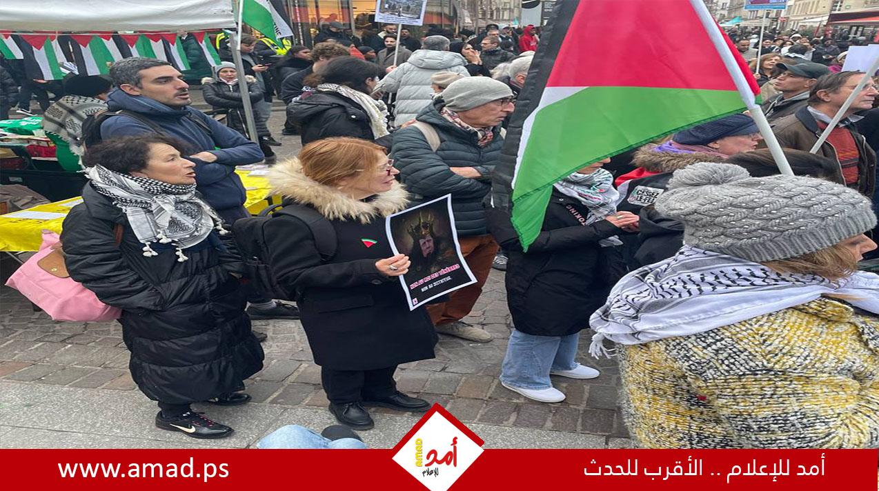 مظاهرة حاشدة  في باريس احتجاجا على نهج ترامب في المنطقة - فيديو وصور