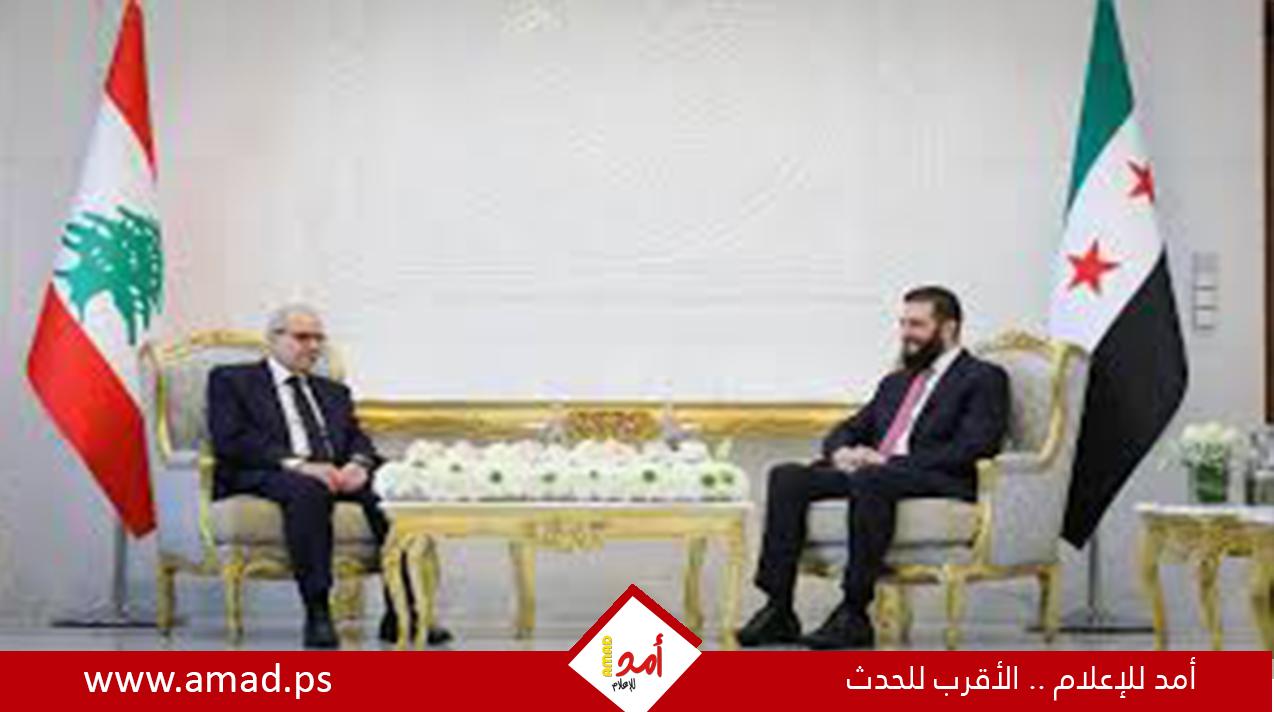 الشرع وسلام يبحثان في دمشق القضايا المشتركة والعالقة بين لبنان وسوريا