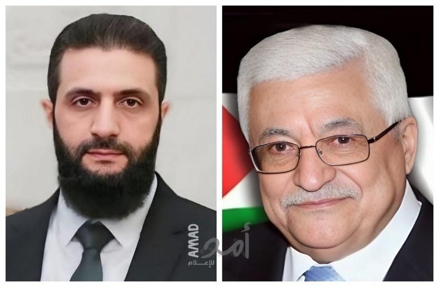 عباس يهنئ الشرع لمناسبة توليه رئاسة سوريا