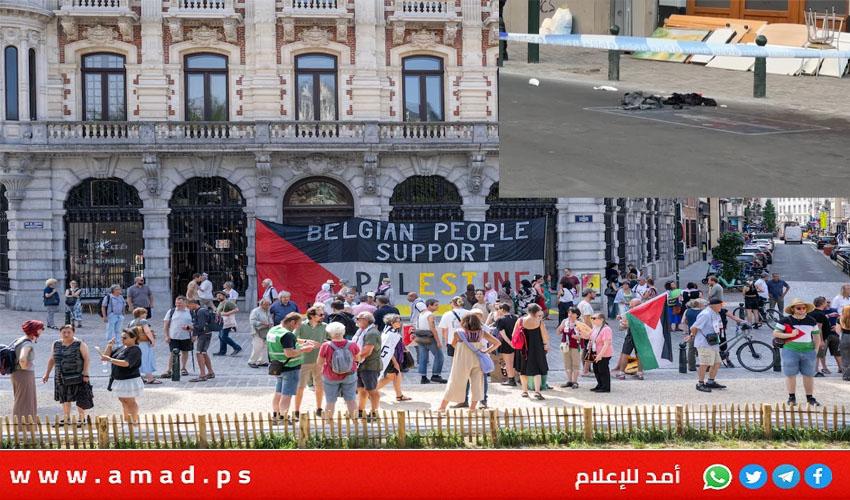 اعتقال منفذ عملية طعن خلال مظاهرة مؤيدة لفلسطين في بروكسل - فيديو