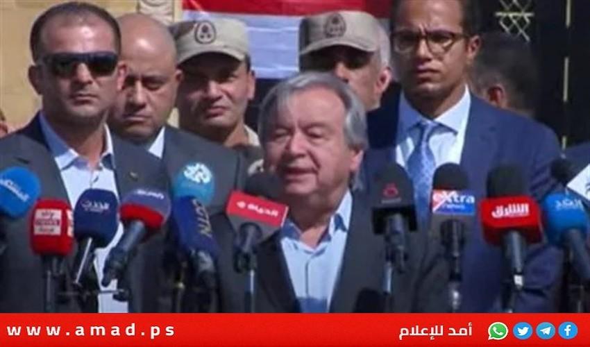 غوتيريش ينتقد منع الصحفيين الدوليين من دخول غزة
