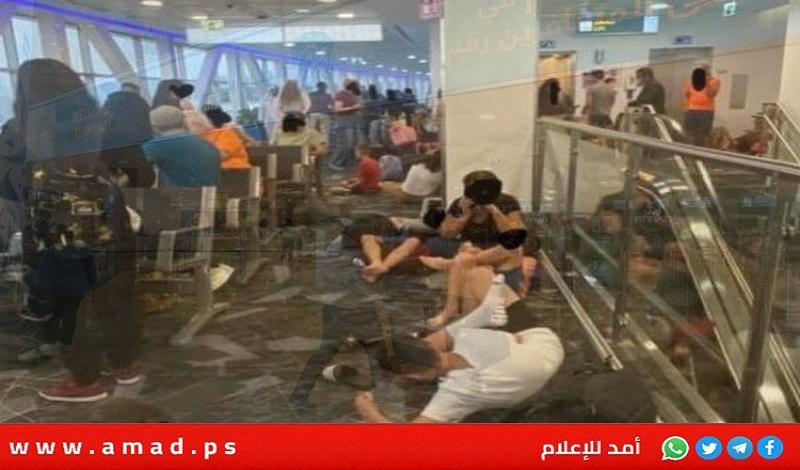 السيطرة على حريق في مطار أبو ظبي القديم إثر سقوط شظايا