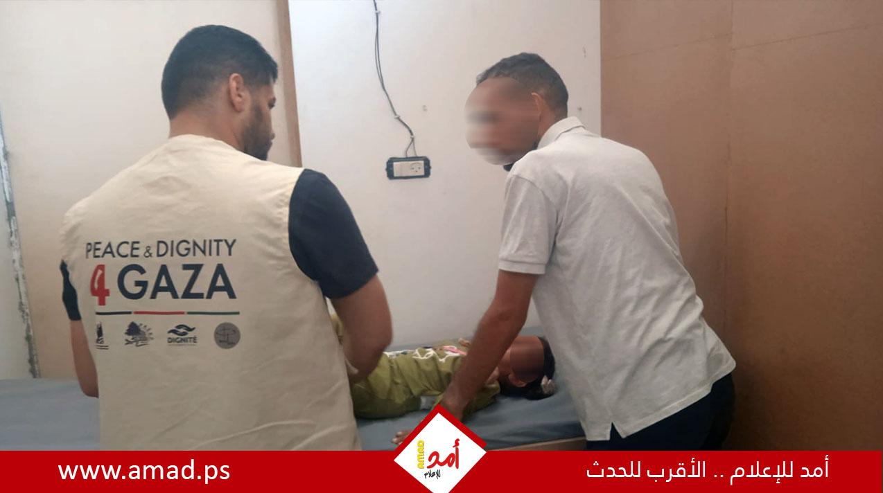 "الجمعية الوطنية للتأهيل" تواصل دعم النازحين في دير البلح بـ"غزة"