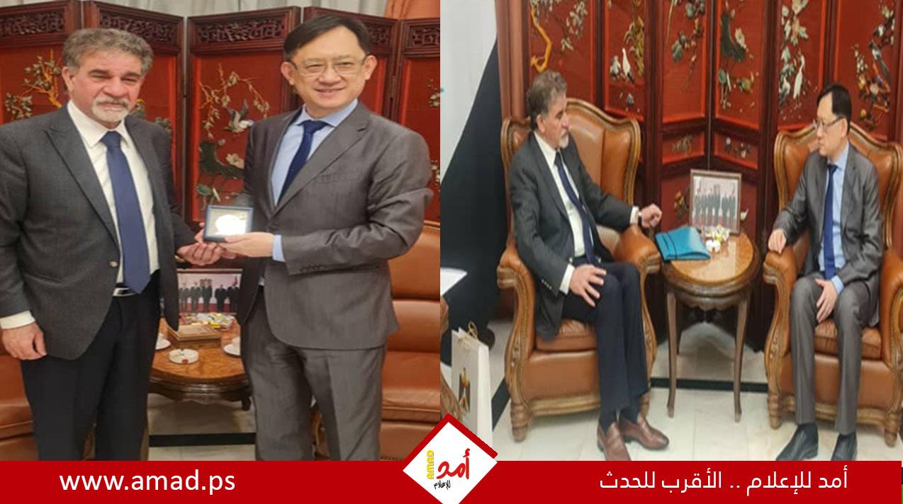 عبد الهادي يطلع سفير الصين على جهود وقف الحرب في غزة