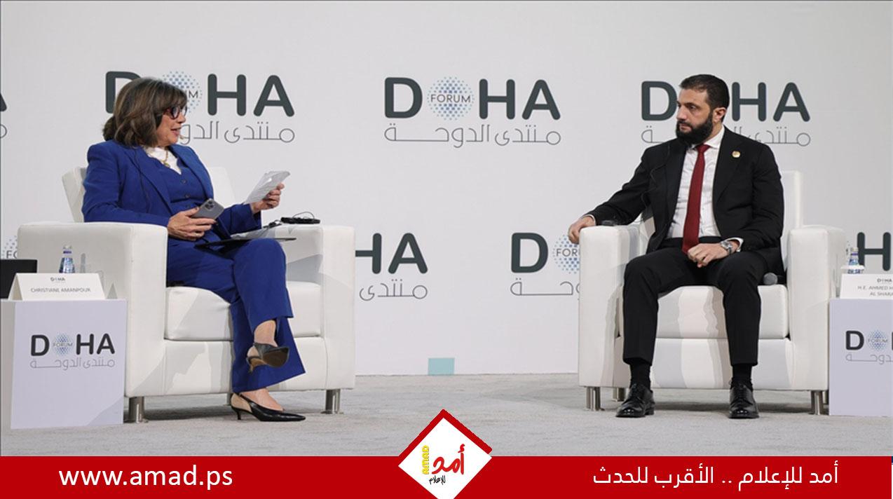 الشرع: إسرائيل تهرب من مجازر غزة بشن غارات وتوغلات على سوريا