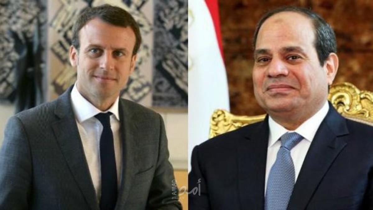 السيسي وماكرون يؤكدان على أهمية التوصل إلى اتفاق لوقف إطلاق النار في قطاع غزة