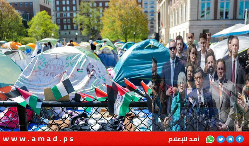 وسط صيحات استنكار..رئيس "النواب الأمريكي" يدعو لاعتقال طلاب متضامين مع فلسطين