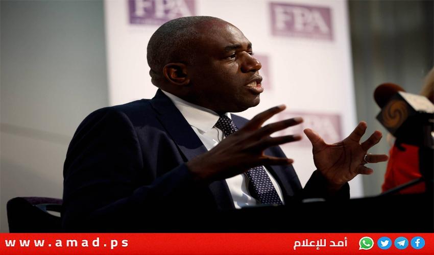 وزير الخارجية البريطاني الجديد لامي يؤيد وقف إطلاق النار في غزة