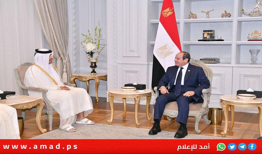 السيسي وبن عبد الرحمن: إعادة احتلال قطاع غزة مرفوض بشكل قاطع