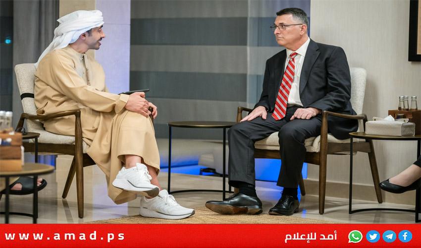 خلال استقباله ساعر..بن زايد: نحو أفق سياسي لتحقيق السلام على أساس حل الدولتين