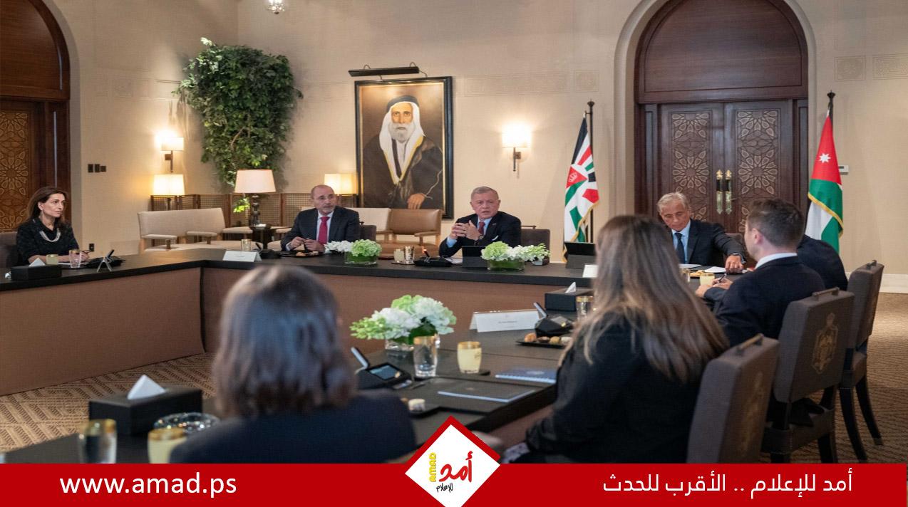 الملك عبد الله الثاني يدعو إلى تكثيف الجهود الدولية لوقف العدوان الإسرائيلي على غزة