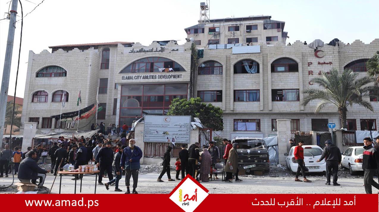 الهلال الأحمر الفلسطيني يعلن استشهاد موظف وإبقاء مستشفى الأمل في الخدمة بخانيونس