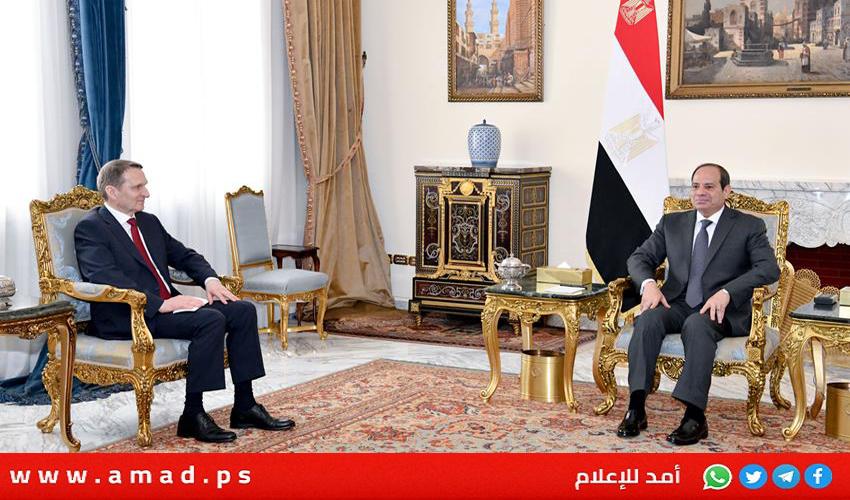 السيسي و رئيس جهاز الاستخبارات الخارجية الروسية يناقشان الوضع في الشرق الأوسط- صور