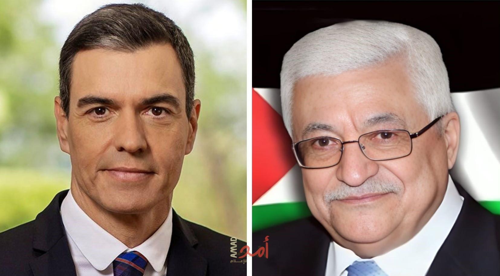 خلال اتصال هاتفي مع رئيس الوزراء الإسباني..عباس: ضرورة الإسراع في وقف حرب الإبادة
