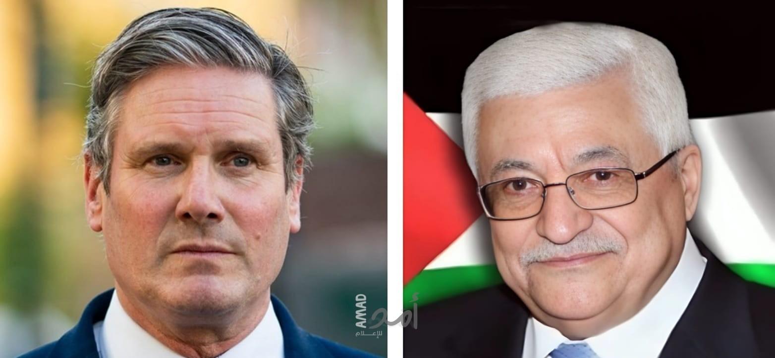 عباس يشكر ستارمر على موقف بريطانيا التاريخي بالاعتراف بدولة فلسطين
