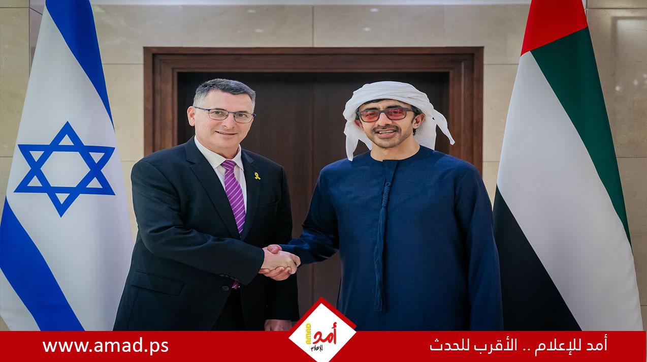 ساعر يلتقي عبد الله بن زايد في أبو ظبي لبحث القضايا الإقليمية والعلاقات الثنائية