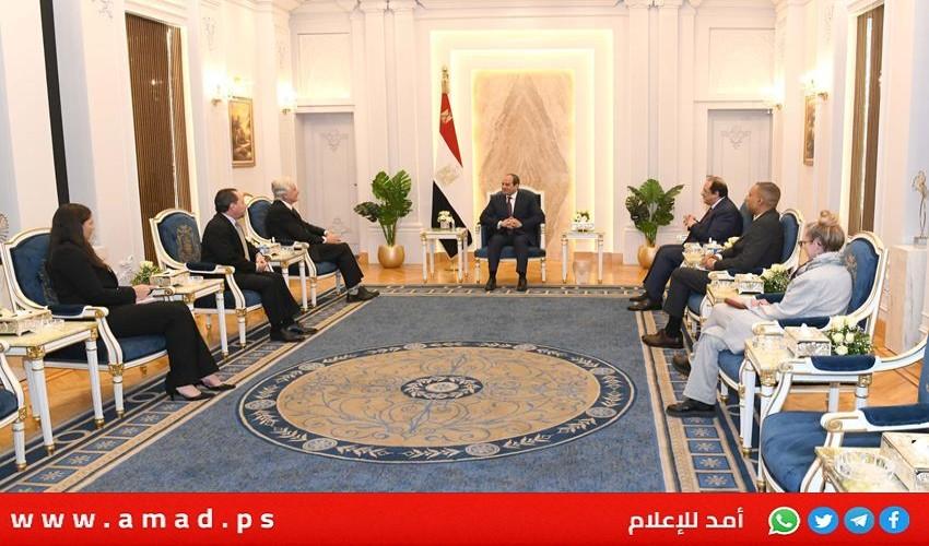 السيسي لمدير المخابرات المركزية الأمريكية: علينا منع اتساع الصراع ووقف الحرب على غزة