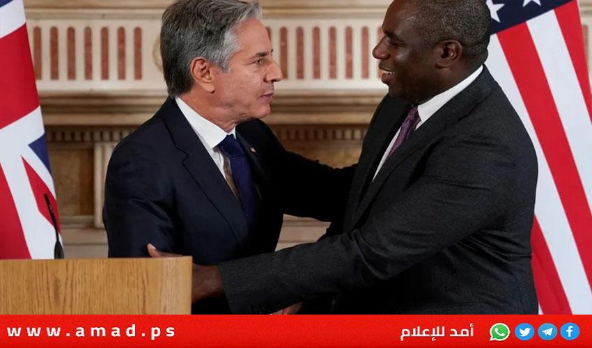 بيان أمريكي بريطاني: ندعم جهود صفقة التهدئة في غزة..والتقدم نحو حل الدولتين