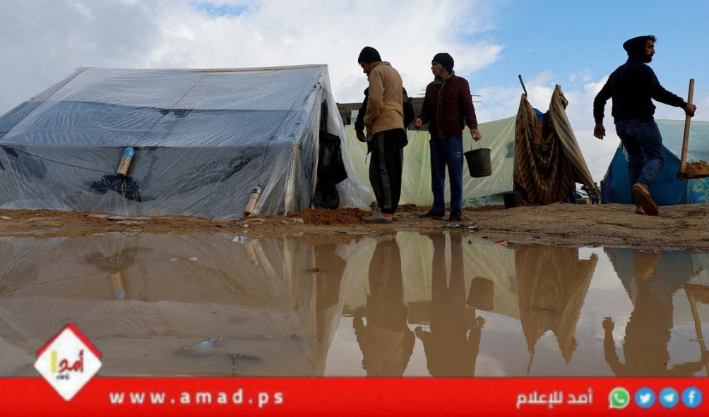 تقرير: بمقوّمات معدومة..منخفض ثالث يهدّد النازحين في غزة