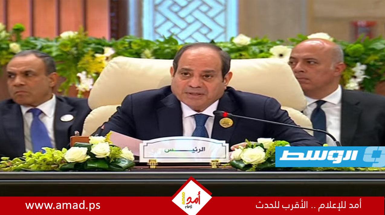 السيسي: الاعتداءات الإسرائيلية تخطت كافة الخطوط الحمراء  - فيديو