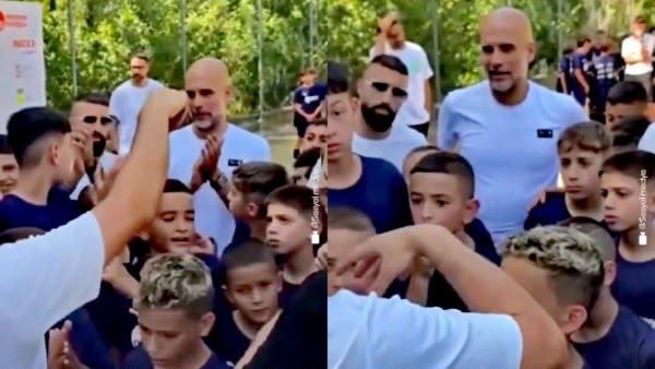 غوارديولا يخصص معسكره الصيفي لاستقبال أطفال فلسطينيين -فيديو