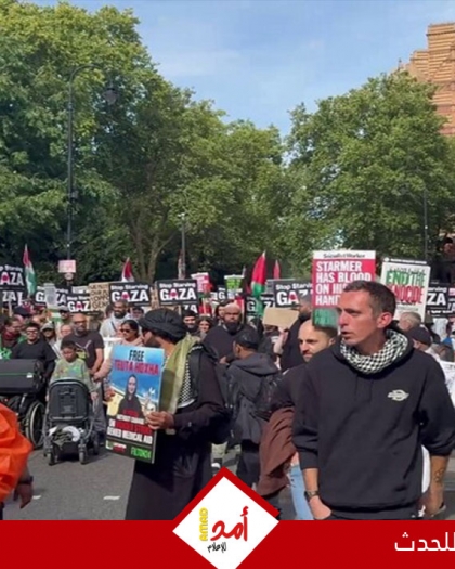 عشرات الآلاف يتظاهرون في لندن دعما للشعب الفلسطيني - فيديو